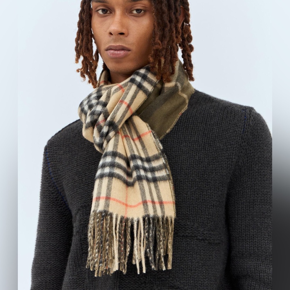 Burberry check cashmere scarf